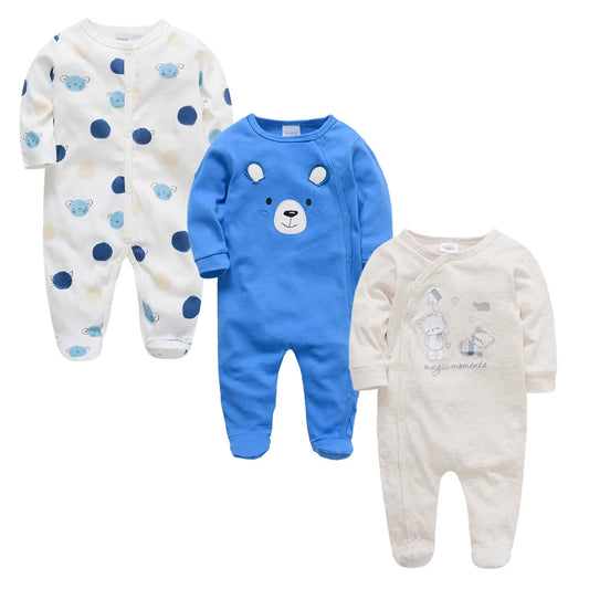 Baby Boys Cotton Outfit Set Three Piece Long Sleeve Comfortable Design Style