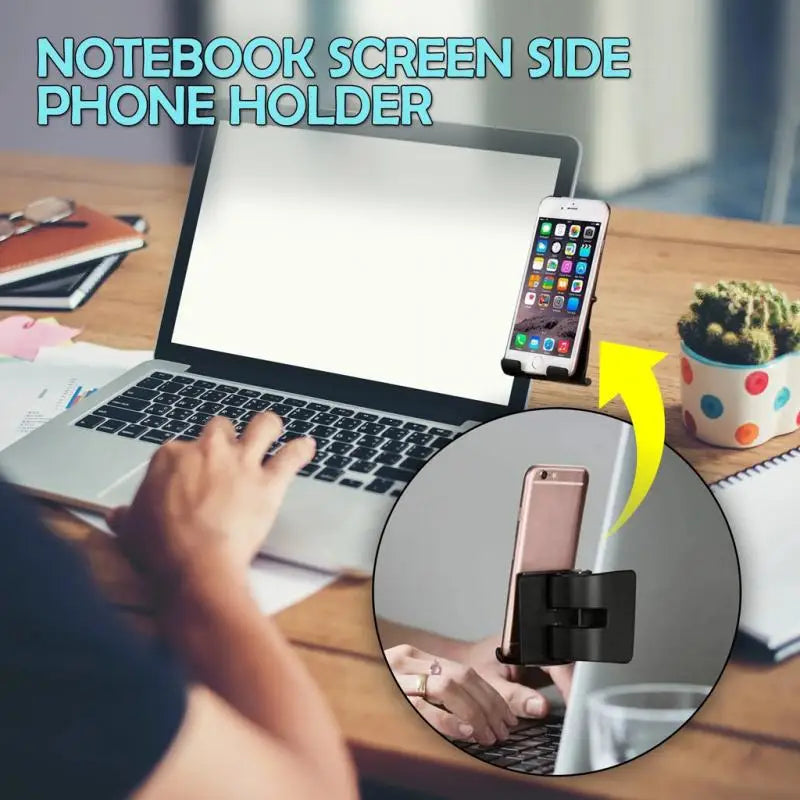 Notebook Screen Side Phone Holder Adjustable Clip Clamp 96mm 57mm 86mm 25mm