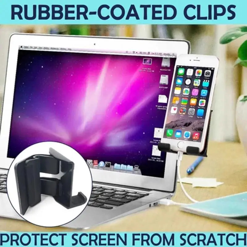 Notebook Screen Side Phone Holder Adjustable Clip Clamp 96mm 57mm 86mm 25mm