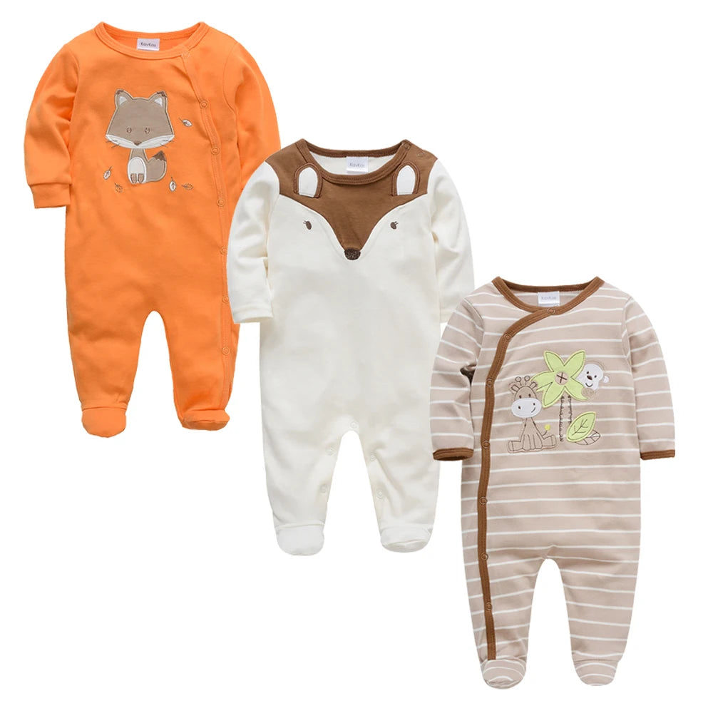 Baby Boys Cotton Outfit Set Three Piece Long Sleeve Comfortable Design Style