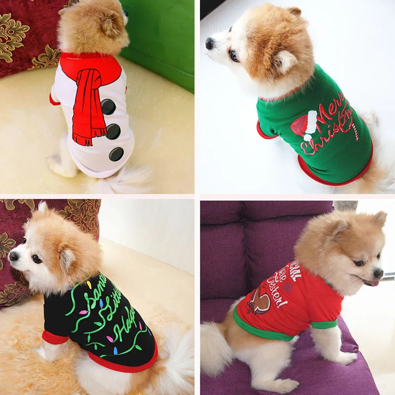 Christmas Dog Clothes Holiday Pet Outfits Festive Designs Xmas Clothing