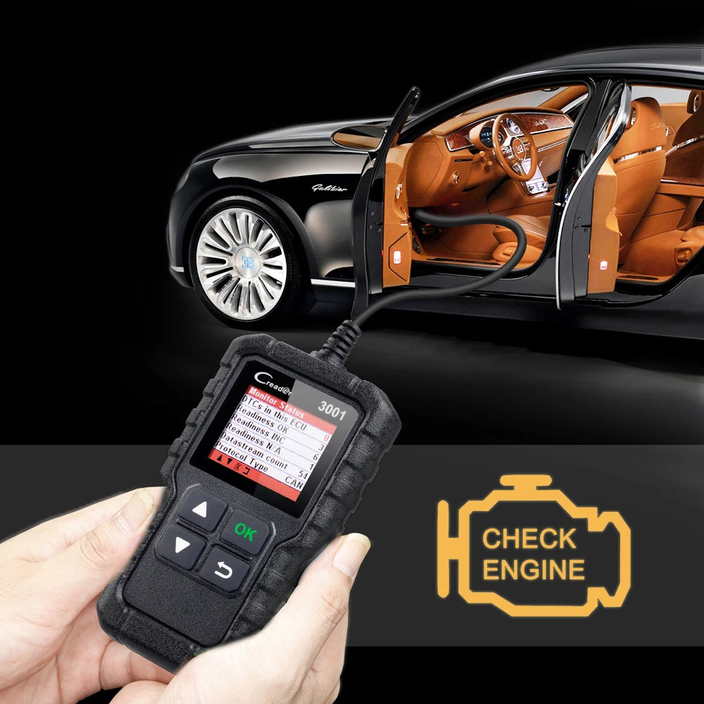 OBD2 Creader 3001 Vehicle Diagnostic Scanner Engine Fault Code Detection Tool