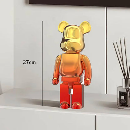 Graffiti Bear Resin Sculpture Unique Desktop Decorative Item 27cm Collectible