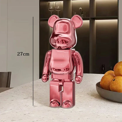 Graffiti Bear Resin Sculpture Unique Desktop Decorative Item 27cm Collectible