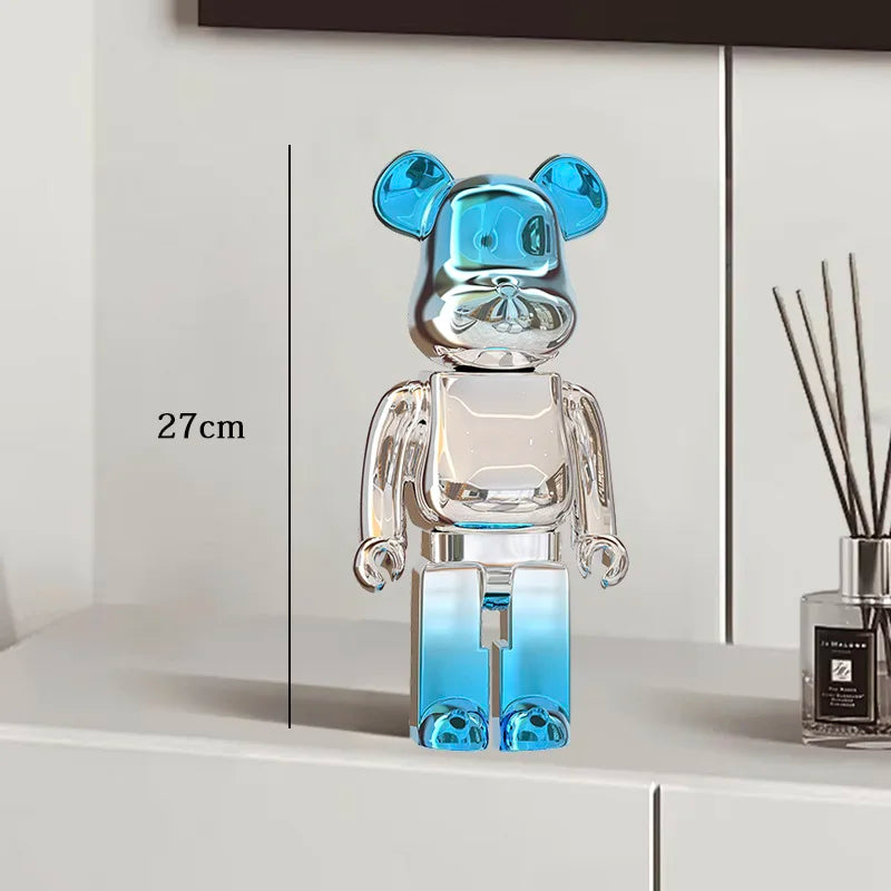 Graffiti Bear Resin Sculpture Unique Desktop Decorative Item 27cm Collectible