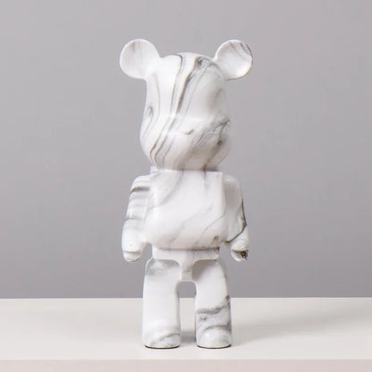 Graffiti Bear Resin Sculpture Unique Desktop Decorative Item 27cm Collectible