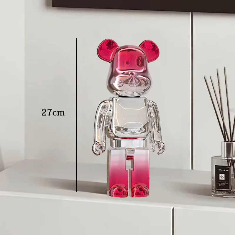 Graffiti Bear Resin Sculpture Unique Desktop Decorative Item 27cm Collectible