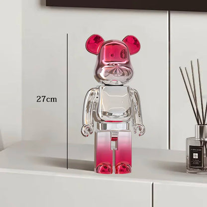 Graffiti Bear Resin Sculpture Unique Desktop Decorative Item 27cm Collectible
