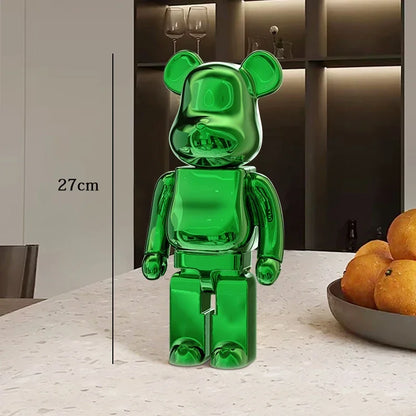 Graffiti Bear Resin Sculpture Unique Desktop Decorative Item 27cm Collectible
