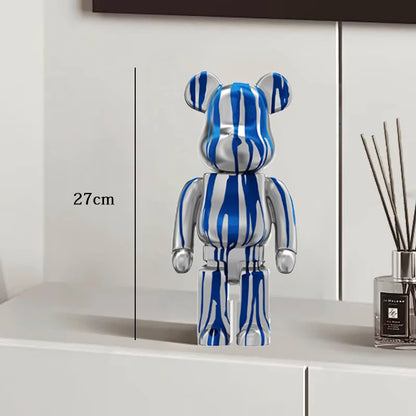 Graffiti Bear Resin Sculpture Unique Desktop Decorative Item 27cm Collectible