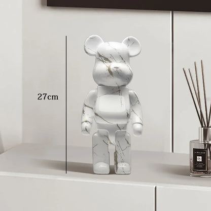 Graffiti Bear Resin Sculpture Unique Desktop Decorative Item 27cm Collectible